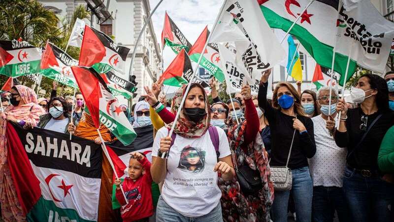 Imagen de archivo de una manifestacion prosaharaui en Canarias/TA.