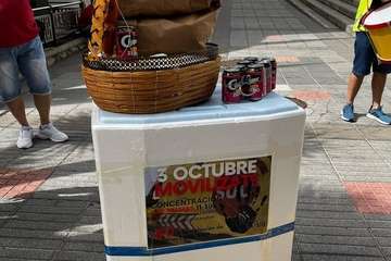 Movilización de SITES en la capital grancanaria/TA.