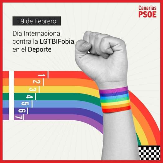 Cartel del Día Internacional  contra la LGTBIFobia en el Deporte/TA.