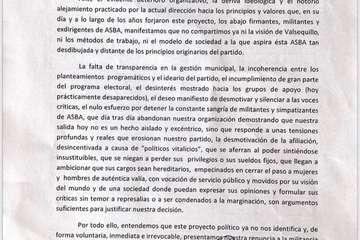 Históricos de ASBA, entre ellos el exalcalde Paco Sánchez, rompen con el partido/Acfi Press y TA.