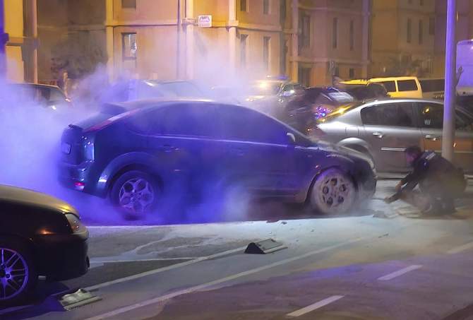 Vehículo siniestrado/TH.