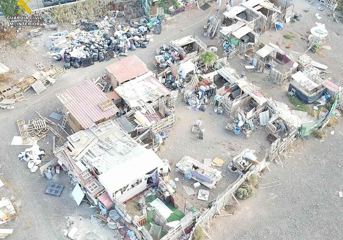 Imagen a&eacute;rea de las instalaciones de la protectora de animales/ Guardia Civil.