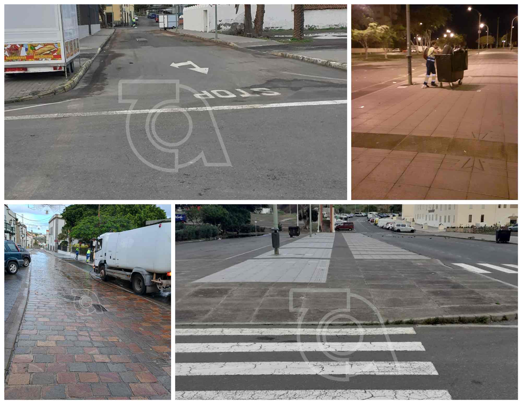 Un dispositivo especial retira 900 kilos de residuos tras  la Noche de Reyes en Telde