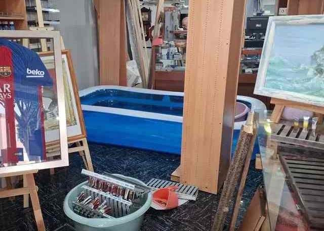 Estado del local tras el incidente/LP-DLP.