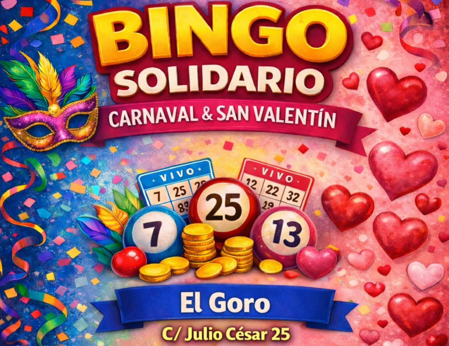 El Goro celebra un bingo solidario con merienda y premios