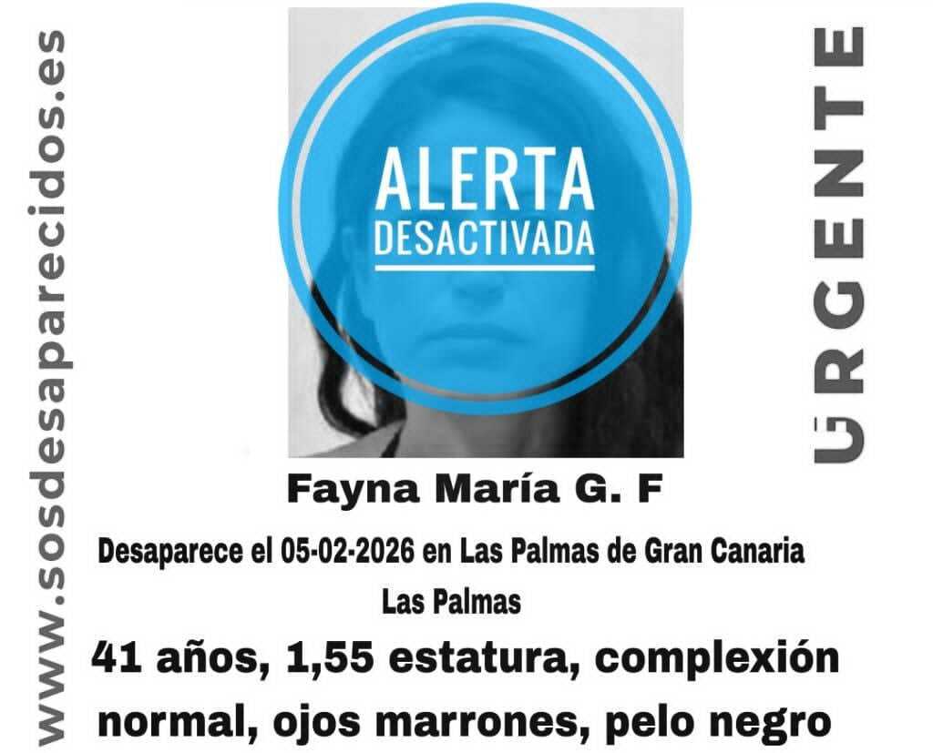 Localizada en buen estado Fayna María G. F., de 41 años