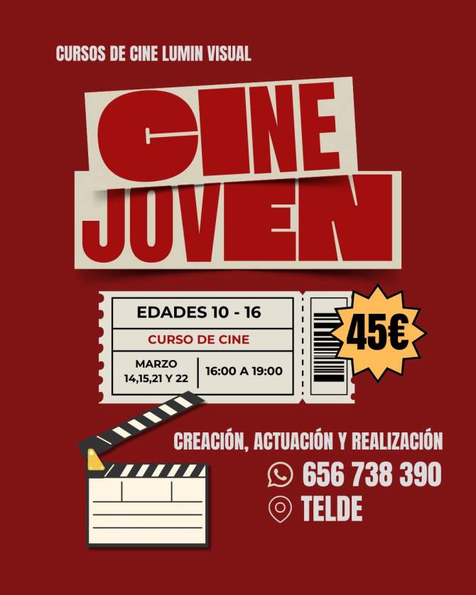 Cartel del curso de producci&oacute;n cinematogr&aacute;fico