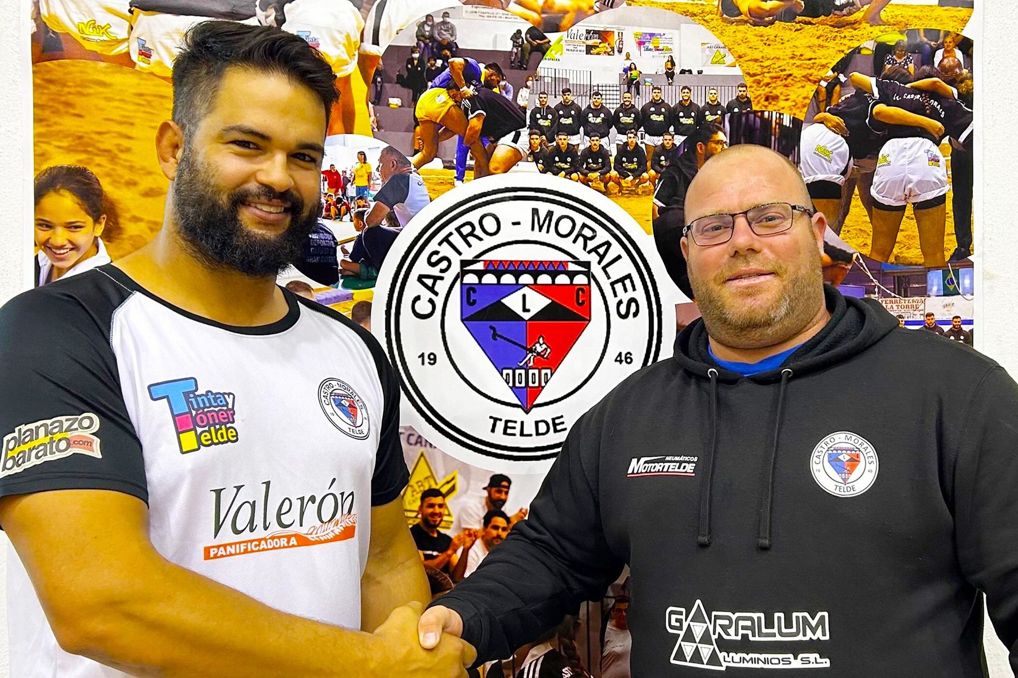 El presidente del Castro Morales, Jaime Rivero, y Cristo López