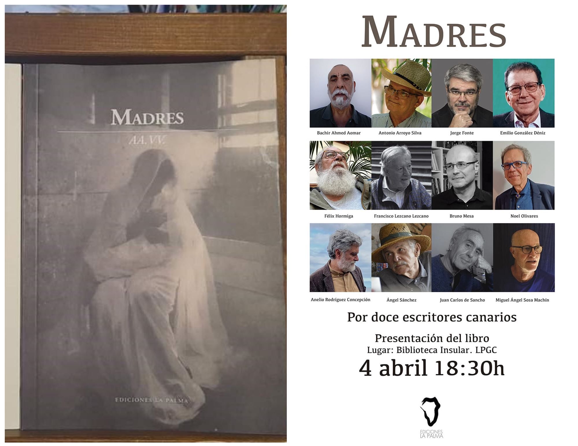 Portada y cartel de la presentación del libro Madres/TA. Portada y cartel de la presentación del libro Madres/TA.
