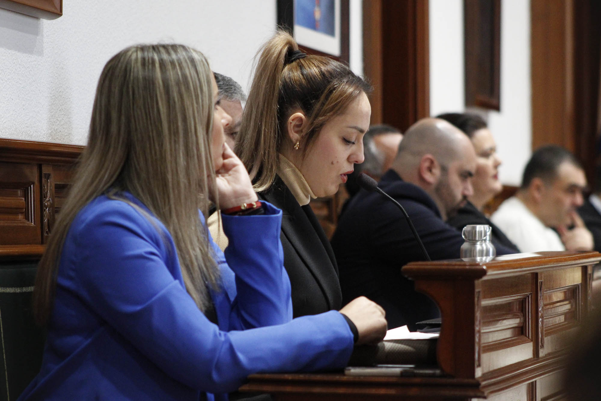 En la imagen, la concejala de Vox durante su intervención en el Pleno de este viernes/Iris Morales/TA. En la imagen, la concejala de Vox durante su intervención en el Pleno de este viernes/Iris Morales/TA.