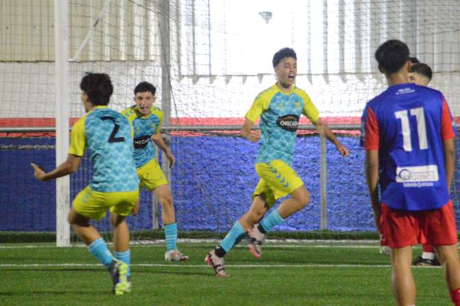 Celebración de uno de los goles de La Garita (Foto: Juan Antonio Hernández)