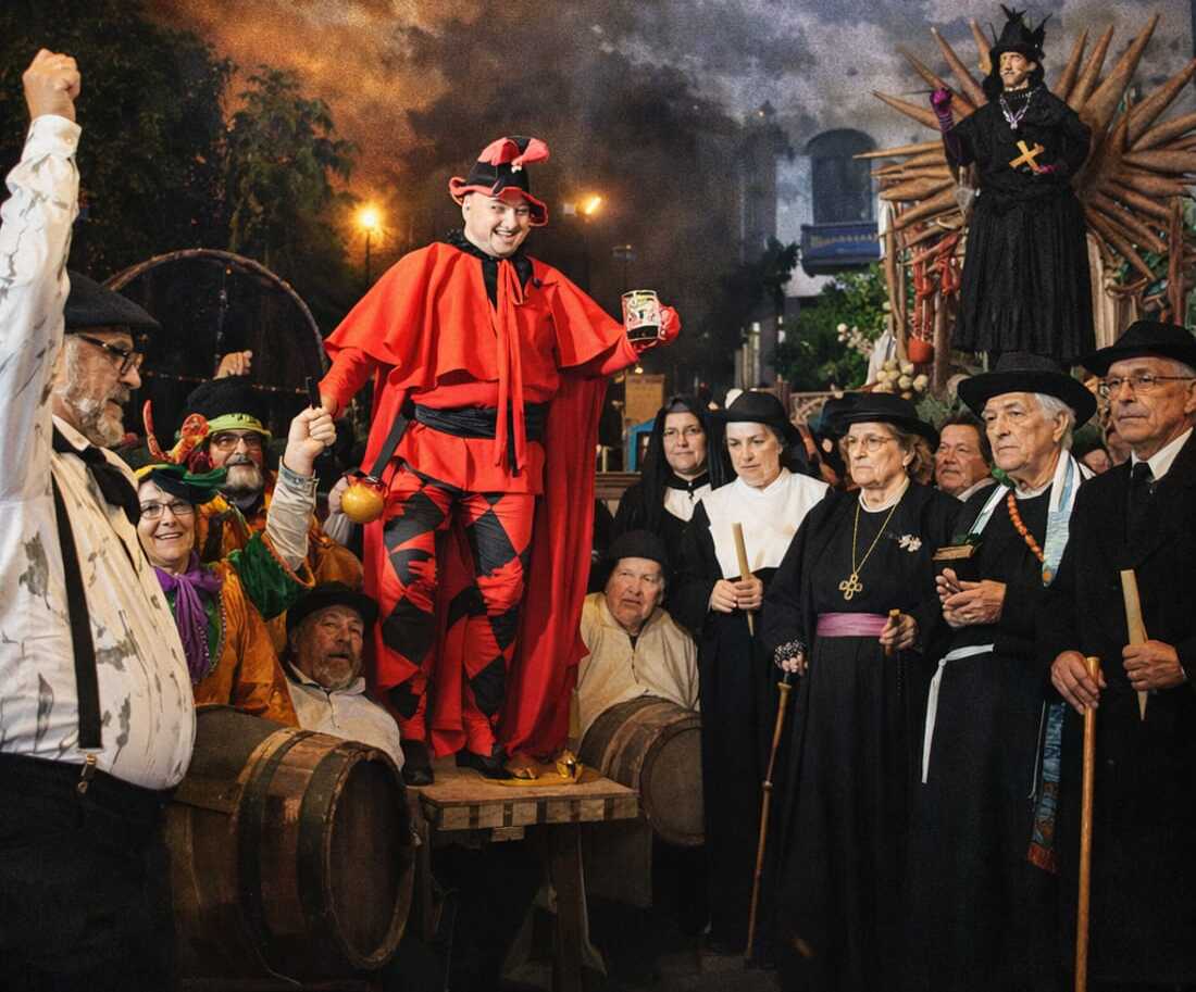 Telde recrea 'La batalla de Don Carnal y Doña Cuaresma'