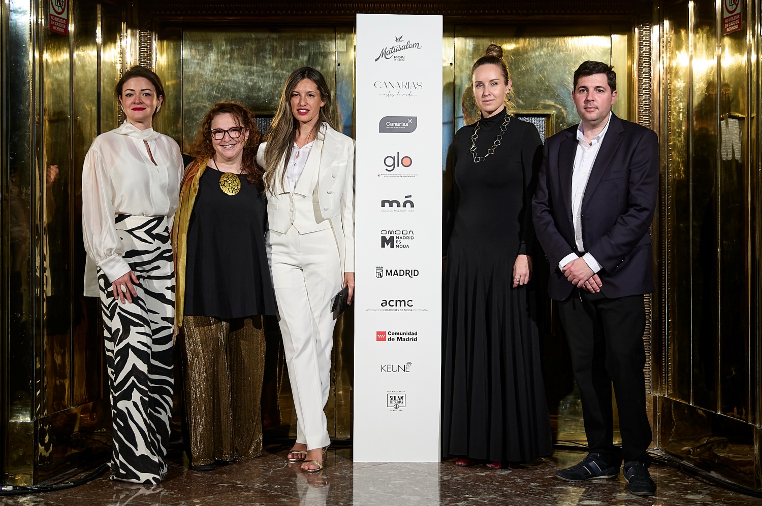 Las cuatro marcas canarias, en el desfile de Madrid (Foto: Direcci&oacute;n de Comunicaciones Canarias)