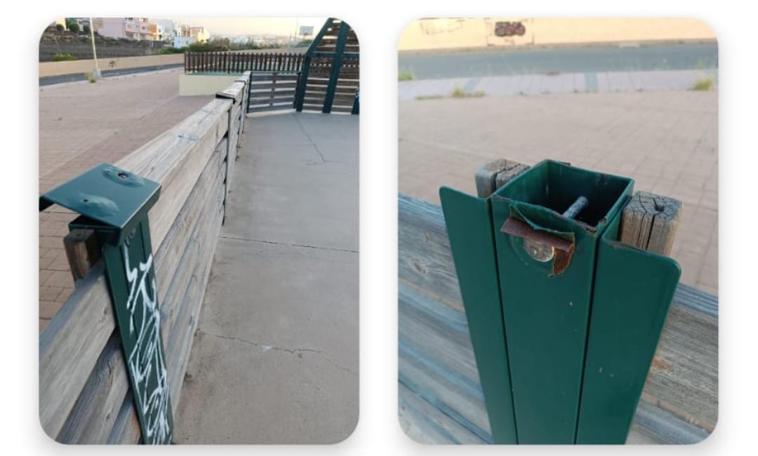 Vallado peligroso en la cancha de El Contrapeso