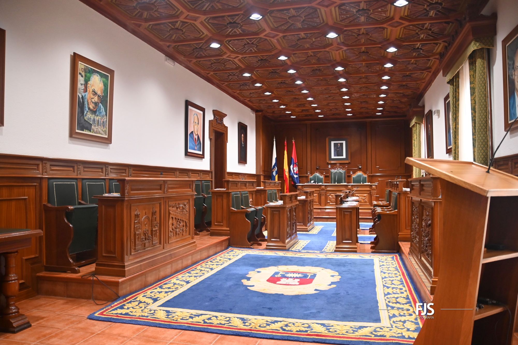 Sal&oacute;n de Plenos del Ayuntamiento de Telde/TA.