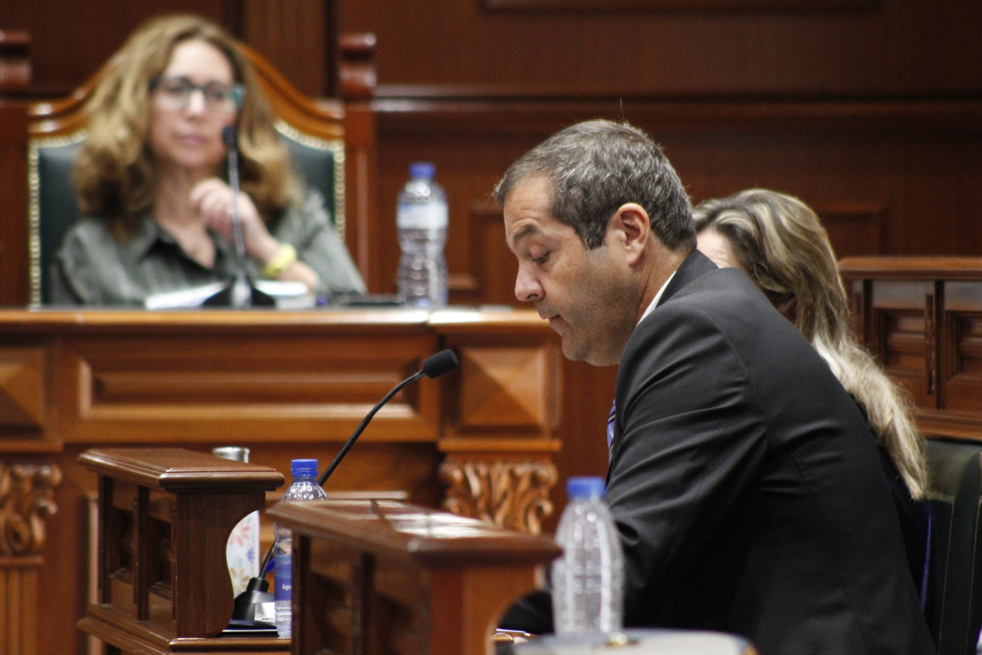 Iván Sanchez, en un reciente Pleno del Ayuntamiento de Telde/Iris Morales/TA.