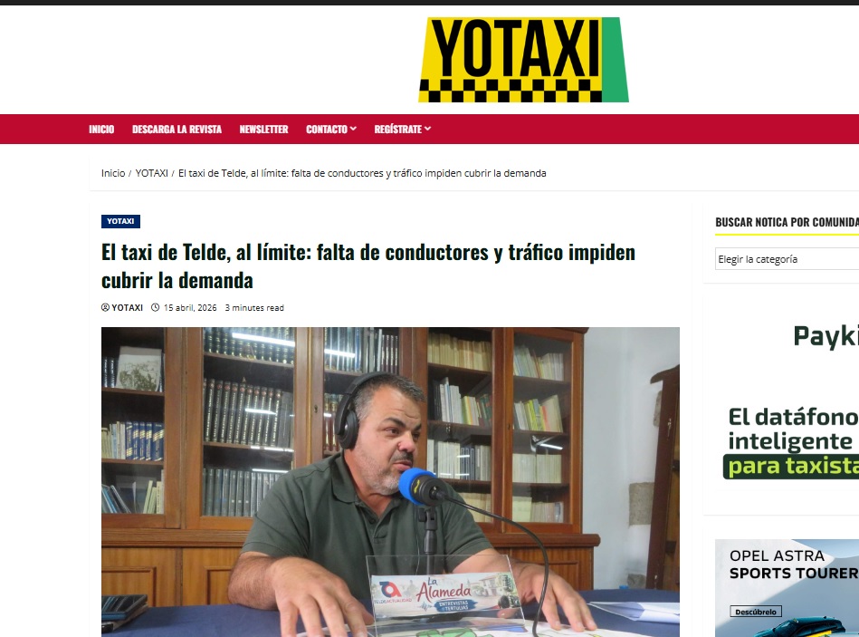 La entrevista de La Alameda sobre el sector del taxi en Telde gana proyecci&oacute;n nacional