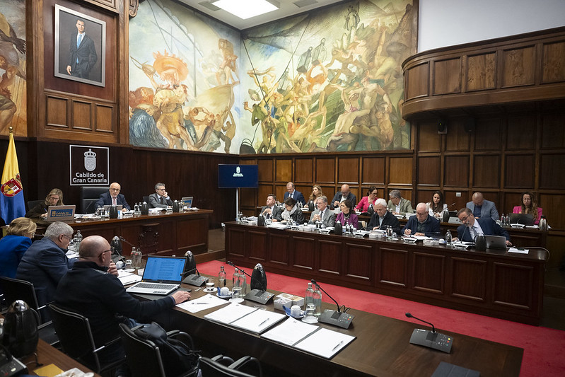 Imagen de la celebraci&oacute;n del Pleno del Cabildo de Gran Canaria (Foto: David Delfour/Cabildo)