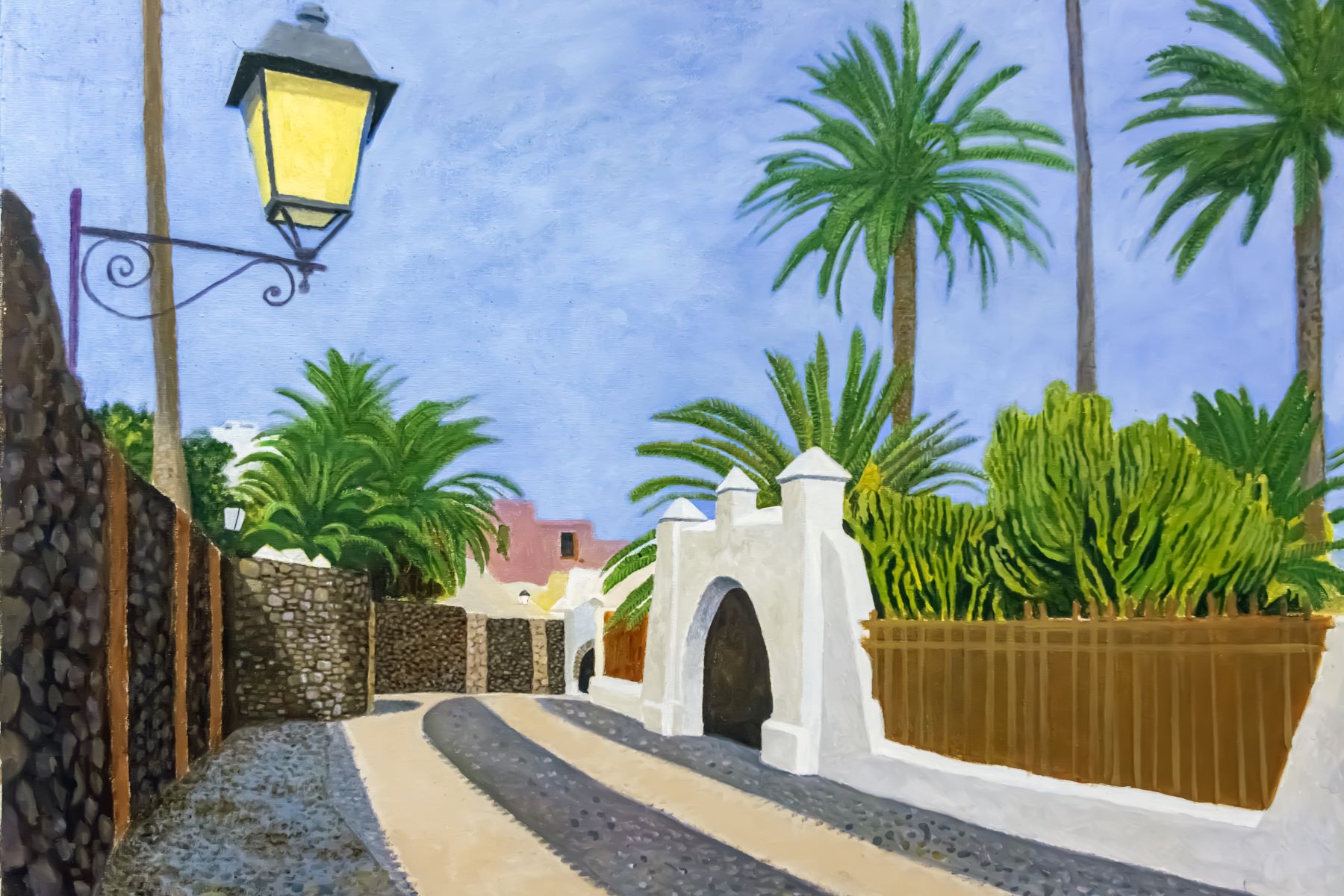 Luna dedica 30 cuadros al barrio de San Francisco de Telde