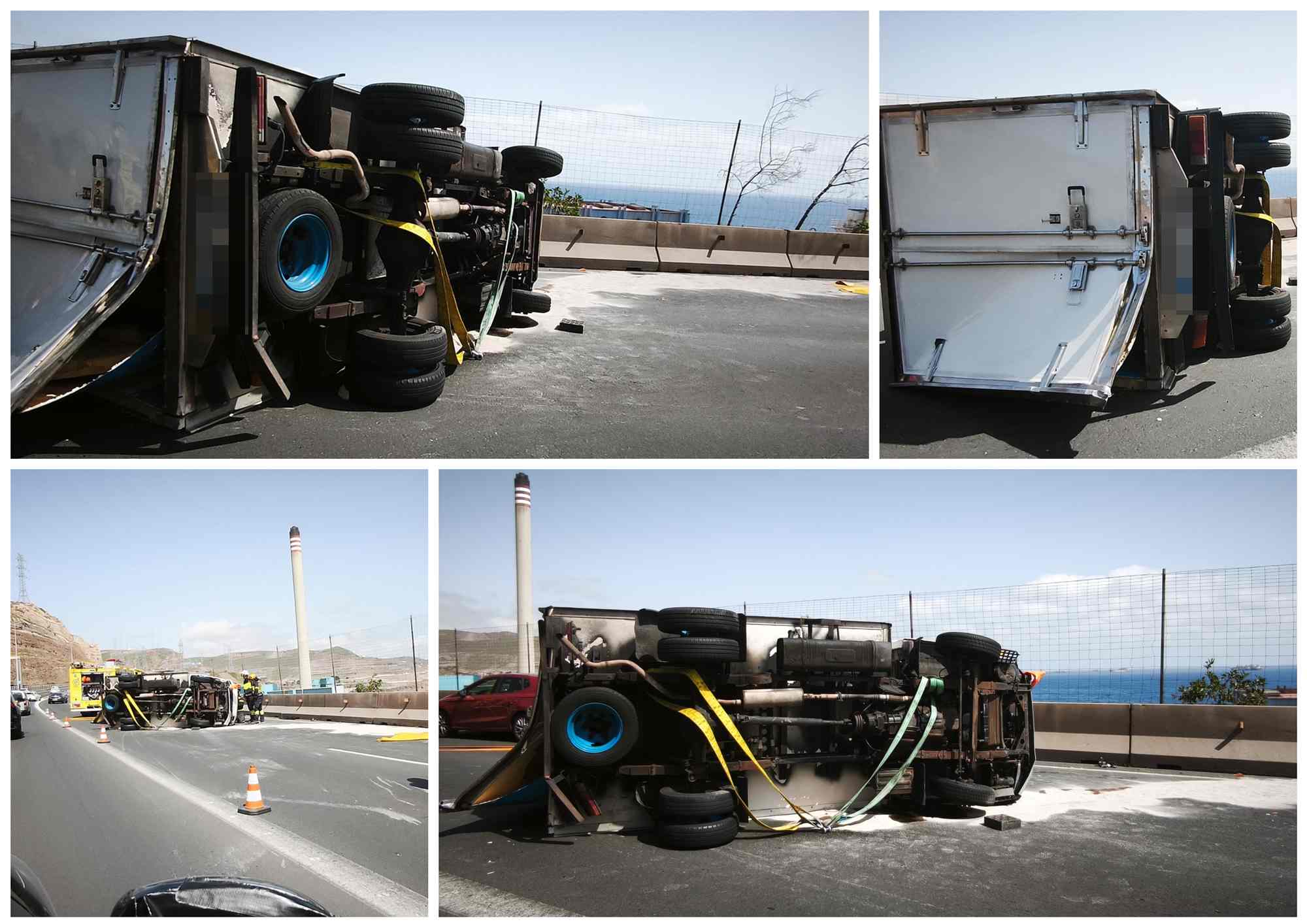 Dos accidentes a la altura de la potabilizadora colapsan los enlaces de Telde con la GC-1