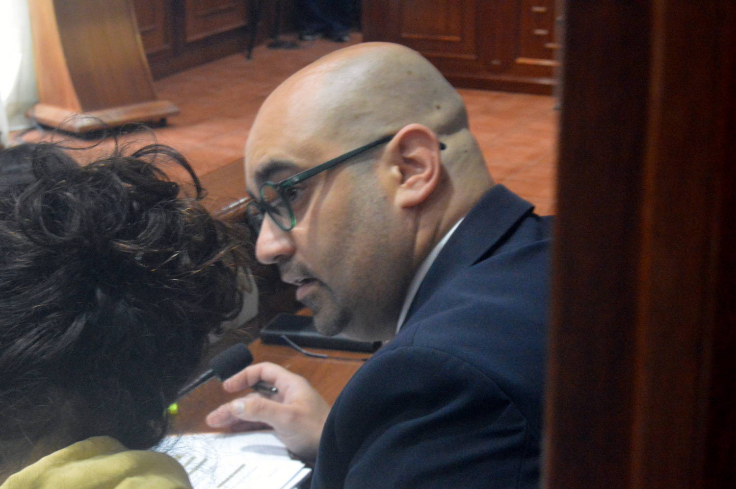 Jos&eacute; Luis Mac&iacute;as, portavoz de Nueva Canarias en el Pleno de Telde (Foto TA)