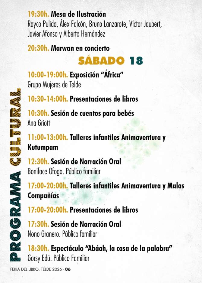 Programaci&oacute;n de este viernes en la Feria del Libro/TA.