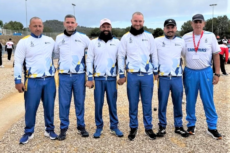 Componentes teldenses de la selecci&oacute;n canaria de petanca (Foto: Concejal&iacute;a de Deportes)