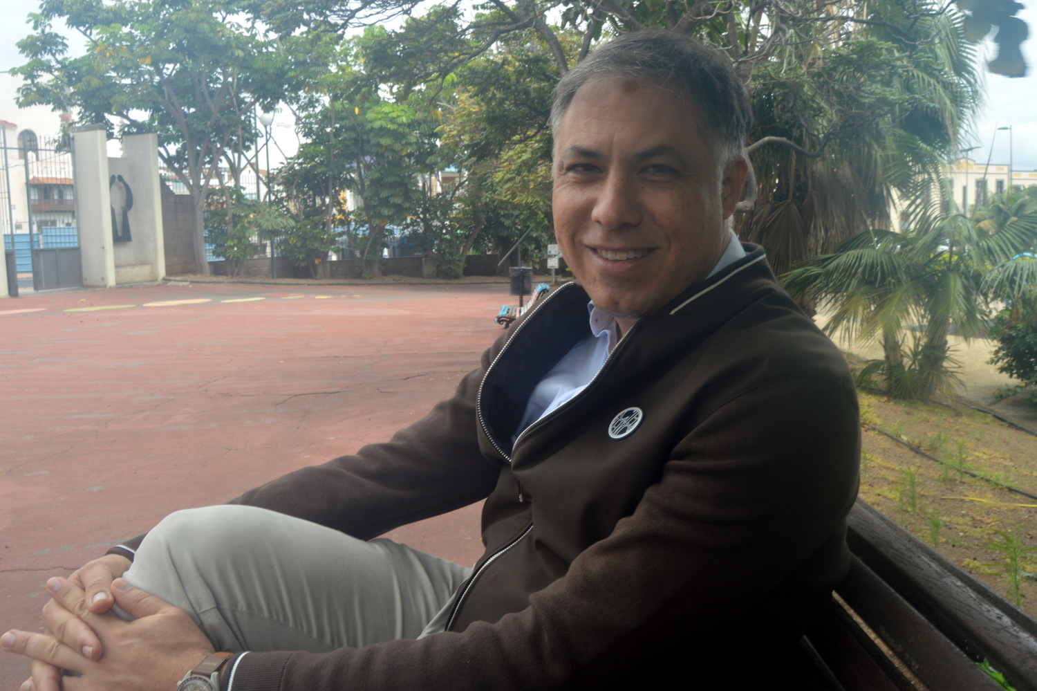 Pelayo Su&aacute;rez, en el Parque Urbano San Juan (Foto: Juan Antonio Hern&aacute;ndez)