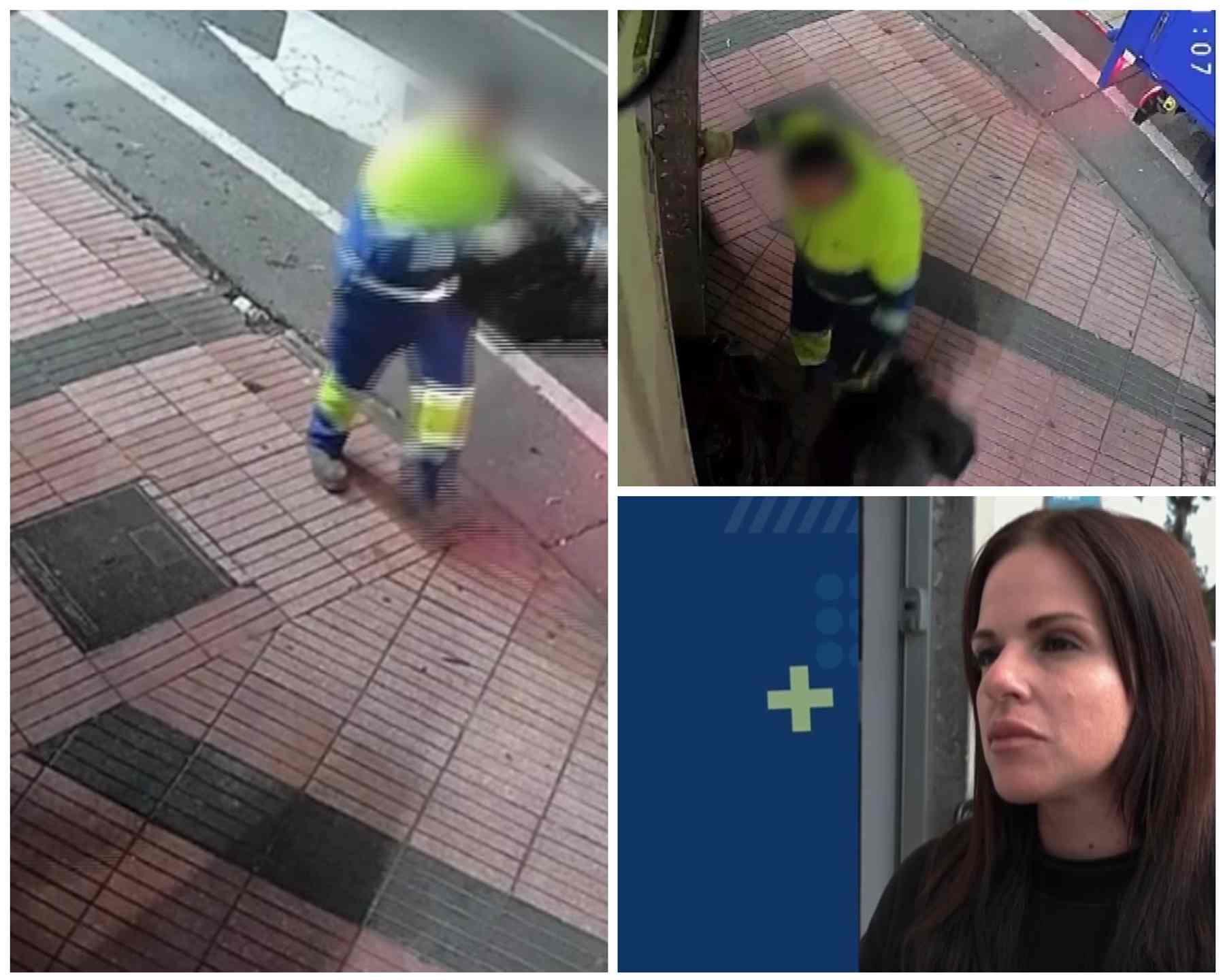 Im&aacute;genes captadas del dep&oacute;sito por el operario de Limpieza y la titular del local.