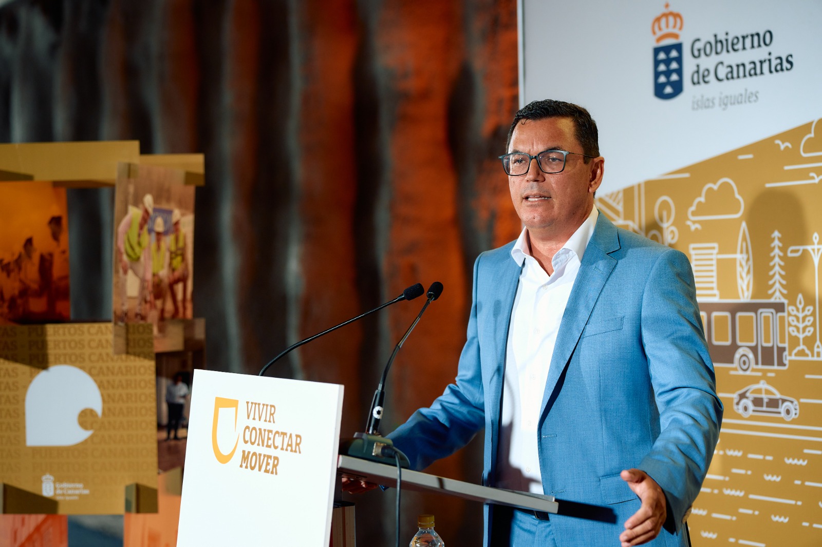 Pablo Rodr&iacute;guez, Consejero de Obras P&uacute;blicas, Vivienda y Movilidad del Gobierno de Canarias.