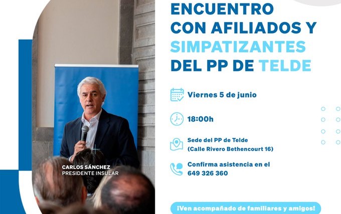 El PP de Telde convoca una cita con afiliados y simpatizantes