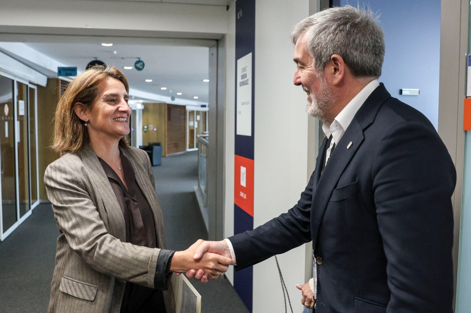 Fernando Clavijo se reuni&oacute;n con Teresa Ribera (Foto cedida)