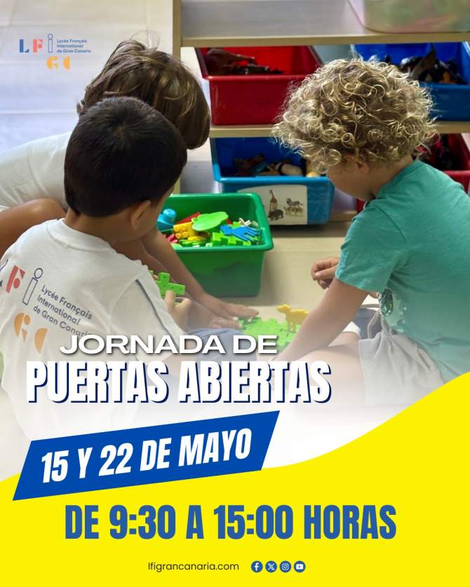 Cartel de las jornadas de puertas abiertas en el Liceo Franc&eacute;s de Taliarte (Foto: Liceo)