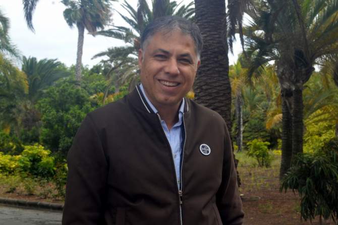 Pelayo Su&aacute;rez, en el Parque Urbano San Juan (Foto: Juan Antonio Hern&aacute;ndez)