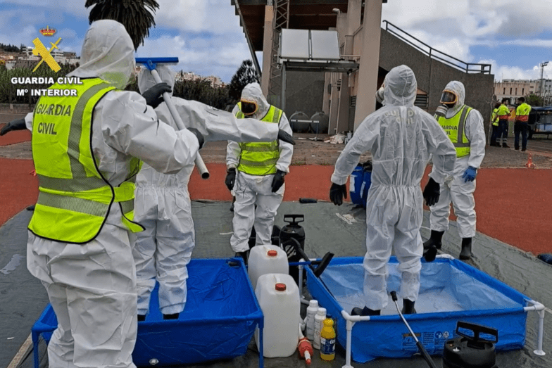 Simulacro de amenaza biol&oacute;gica en Arucas/TA.