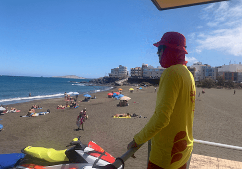 La concejala María González Calderín visitó el dispositivo de Salvamento