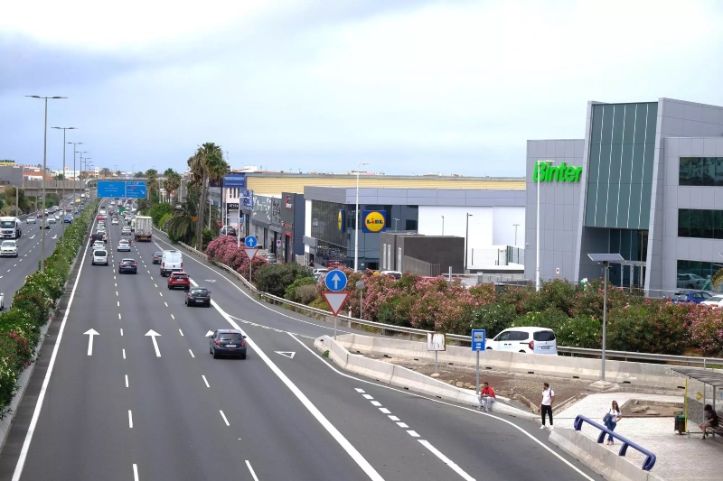 Autopista GC-1, a su paso por Cruce de Melenara (Foto: Canarias7)