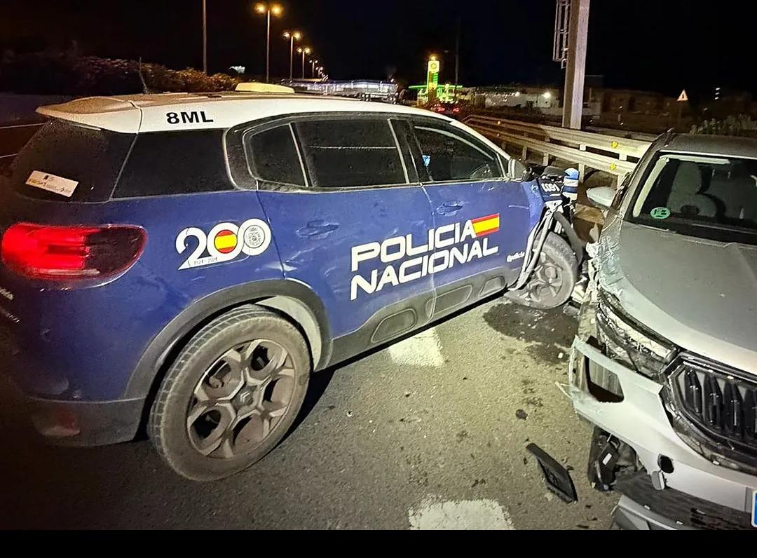 La GC-1 vive una espectacular persecución con final en La Mareta (Telde)