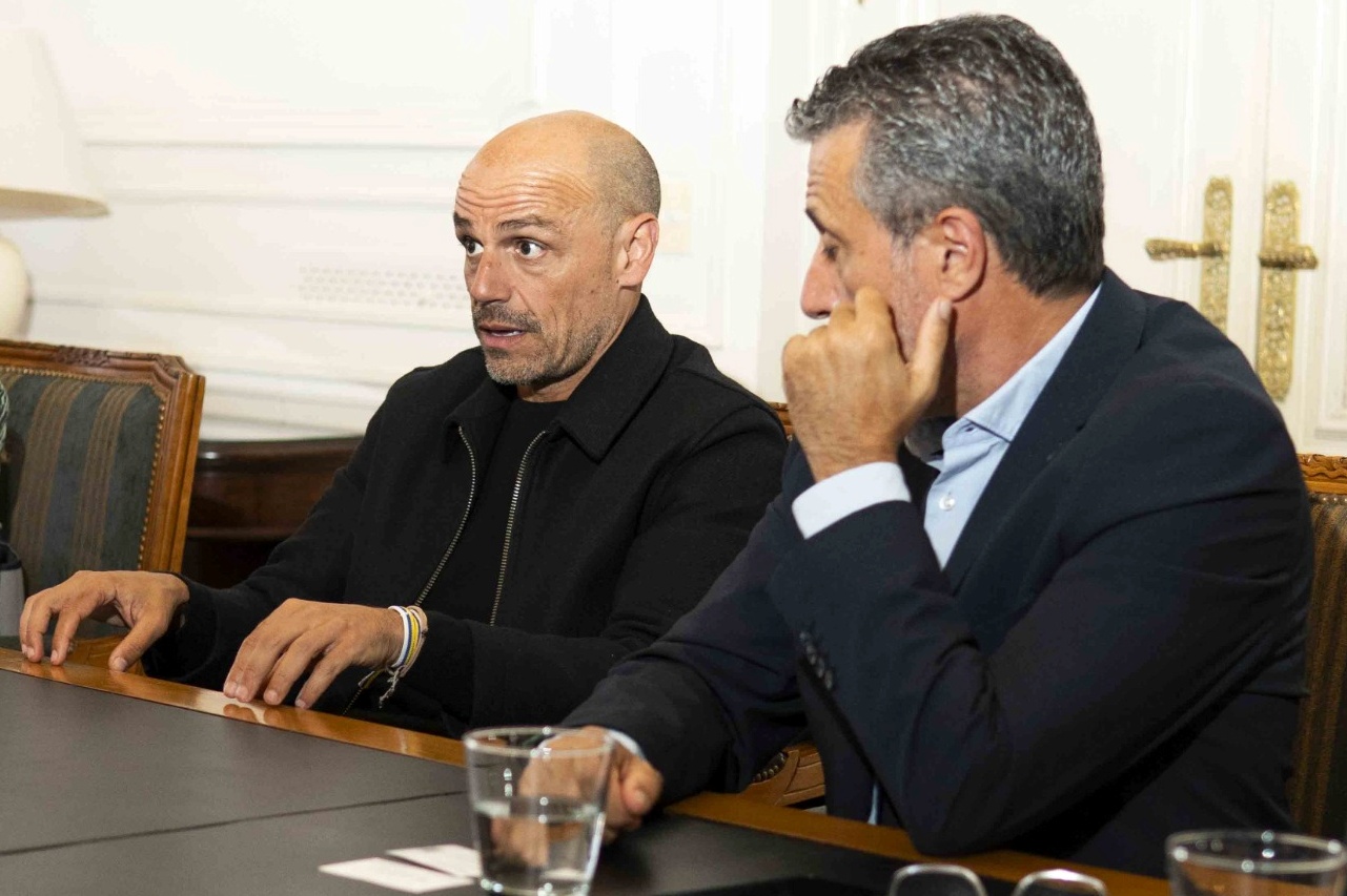 Alfonso Cabello, a la izquierda, en la reuni&oacute;n con Javier Enrique Binaghi (Foto: DGM)
