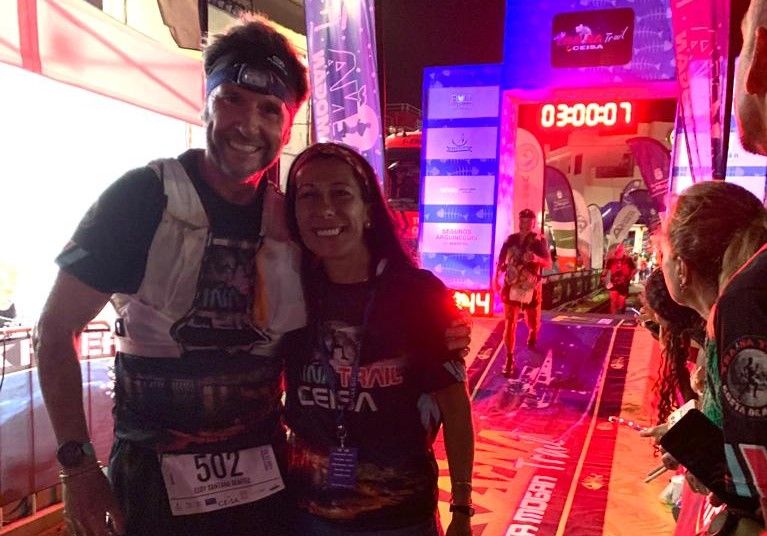 Eloy Santana y Sandra Moreno, anoche en Arguineguín/TA.