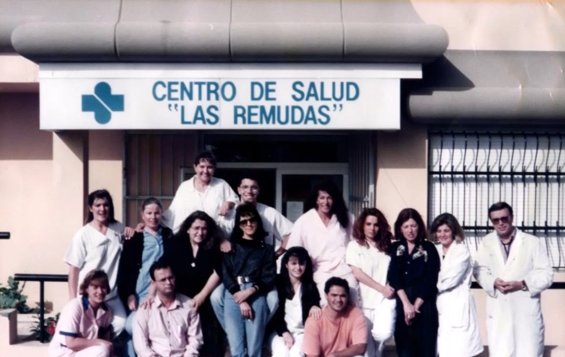 Trabajadores del centro de salud de Las Remudas en 1993