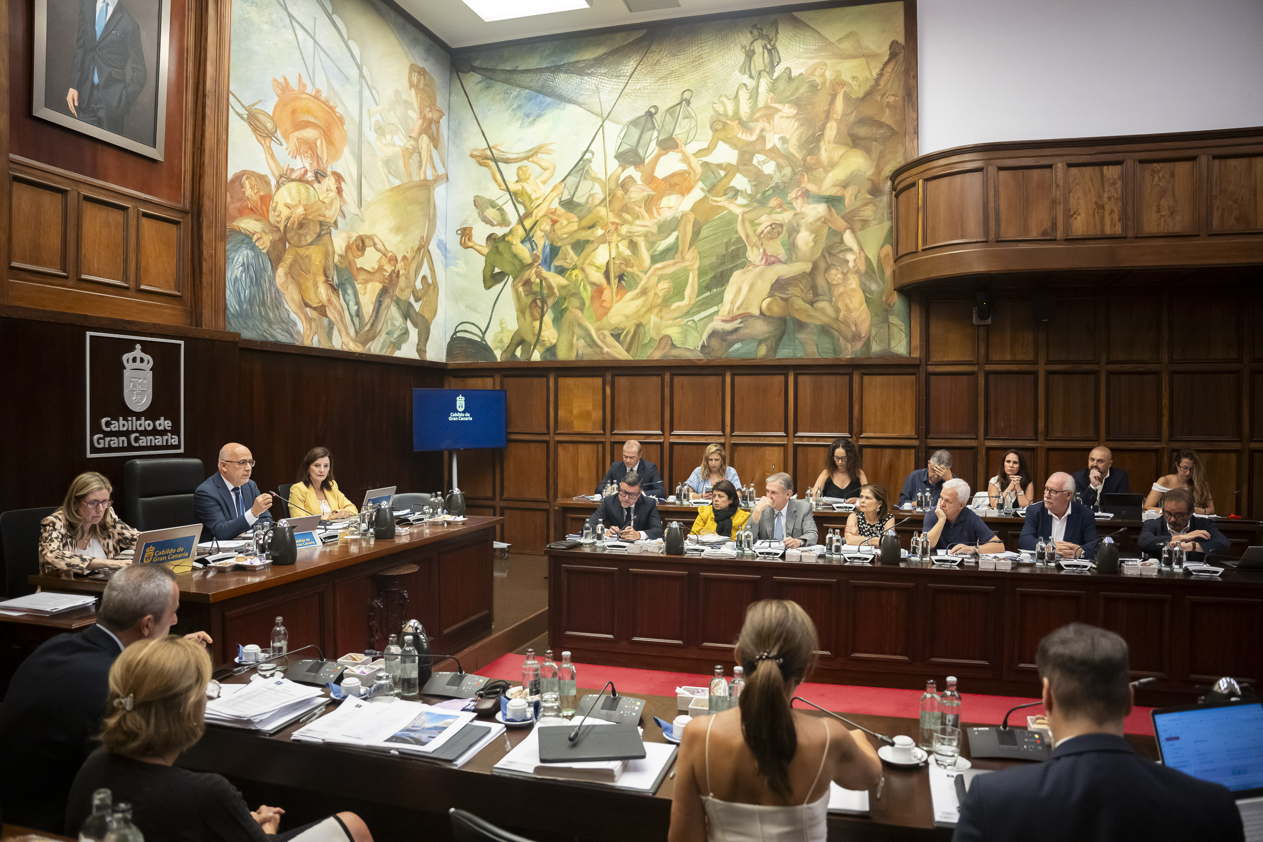 Un momento del pleno del Cabildo de esta mañana (Foto: Cabildo de Gran Canaria)