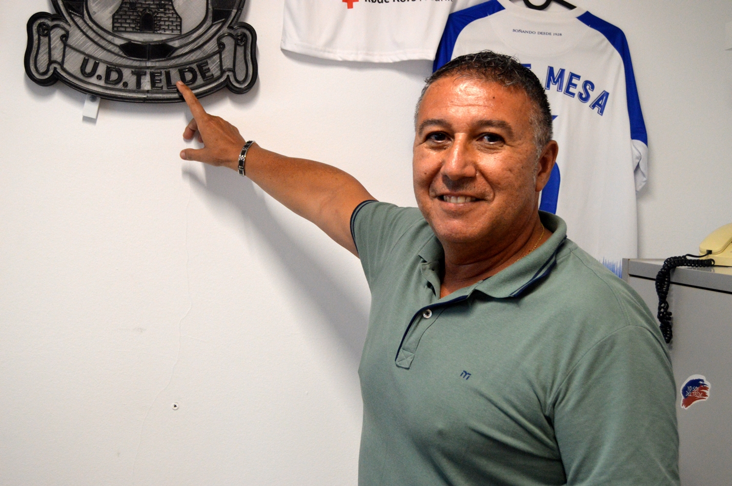 Sergio Martín, en su oficina en la sede de la UD Telde (Foto: Juan Antonio Hernández)