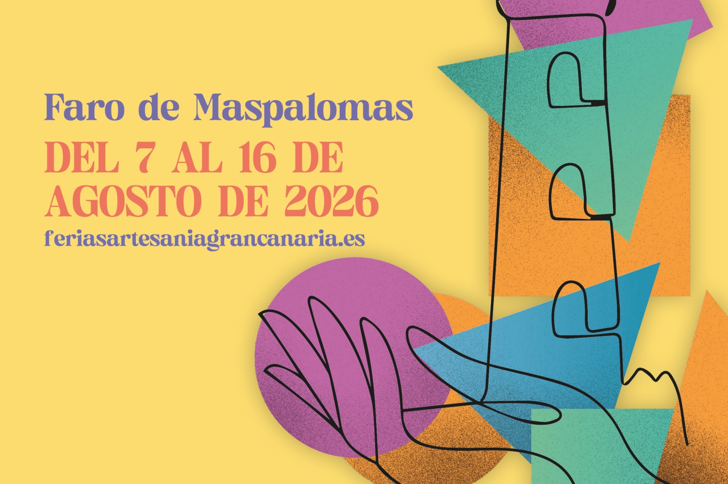 Cartel de la XIX Fer&iacute;a de Artesan&iacute;a de Gran Canaria Verano Sur / Cabildo de Gran Canaria