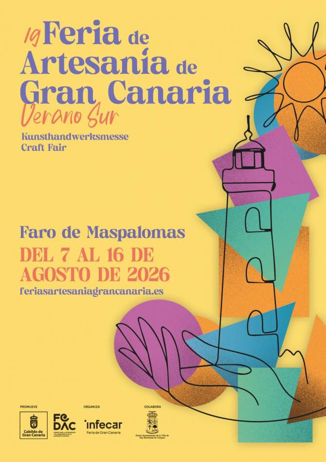 Cartel de la XIX Fería de Artesanía de Gran Canaria Verano Sur / Cabildo de Gran Canaria