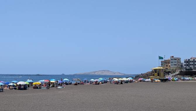 Playa de Melenara ayer sábado/Antonio Rico.