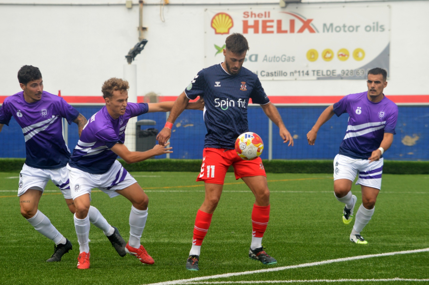 Ángelo Sosa anotó el único tanto teldense en el tiempo de juego (Foto: Juan Antonio Hernández)