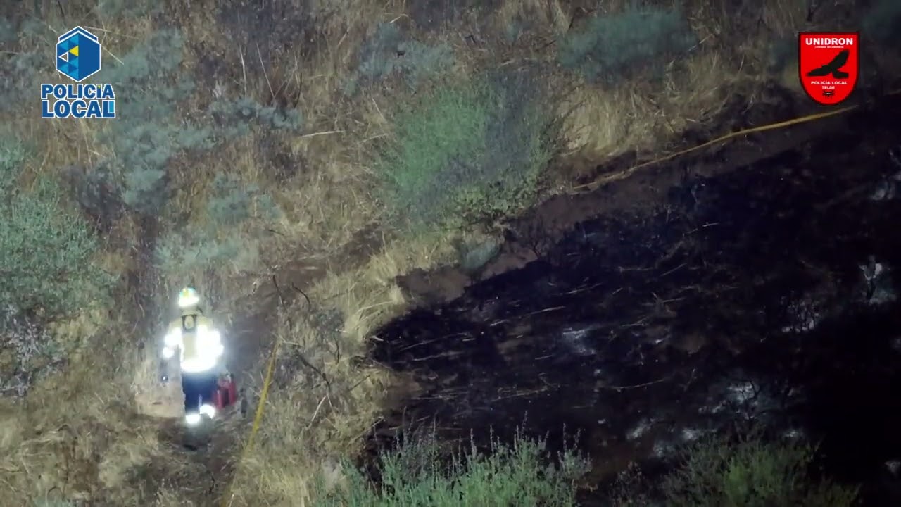 La cicatriz del fuego en Cazadores, vista desde el aire
