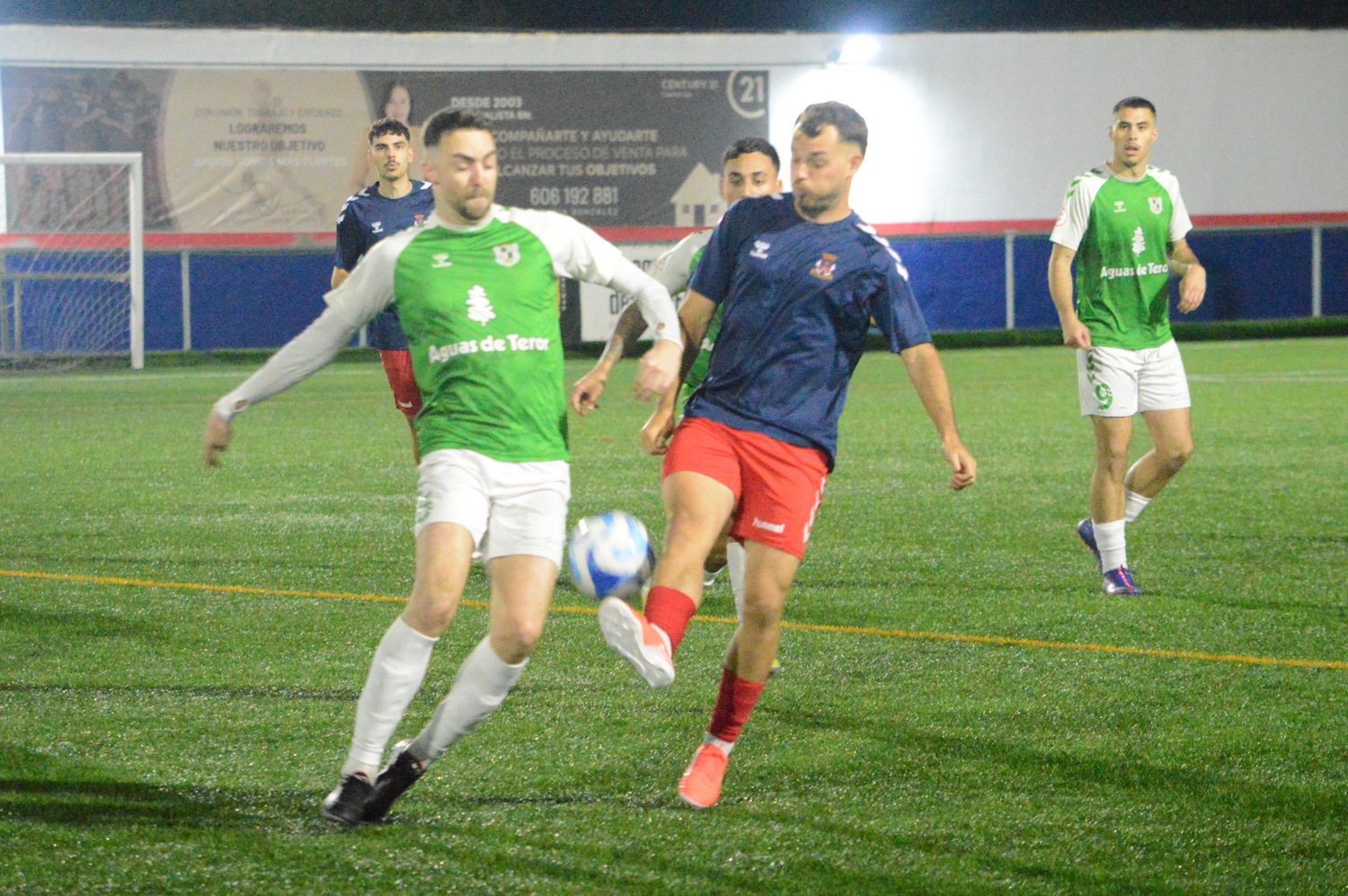 Pedro Relloso, en un partido contra la UD Teror en la temporada 2024-2025 (Foto: Juan Antonio Hernández)