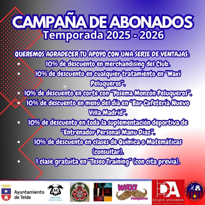 Campa&ntilde;a de abonados del UB CIutel Ciudad de Telde